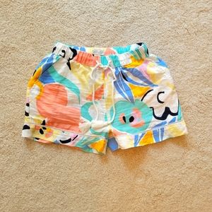 Rachel Zoe printed linen shorts